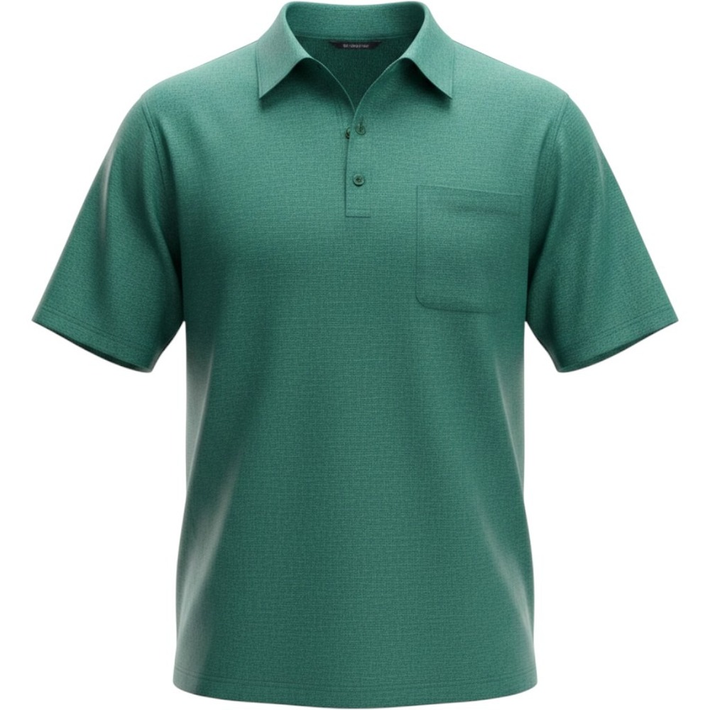 Croft & Barrow Quick-Dry Shirt Mens XXLT Green Short Sleeve Button Down Pockets